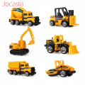 6 Type Mini Alloy Diecast Model Car Construction Vehicle Engineering Car Excavator Forklift Truck Toys Car for Boys Children