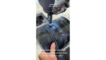 Double Needle Cylinder Bed Leather Sewing Machine with Automatic Thread Trimmer