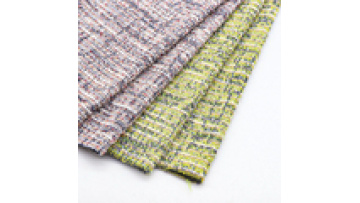 Chane-Style Fabric170gsm Polyester Cotton Yarn Dyed Single Jacquard Knitted Tweed Fabric for Women Coat Garment1