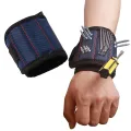 Polyester Magnetic Wristband Portable Tool Bag Electrician Wrist Tool Belt Screws Nails Drill Bits Holder Repair Tools