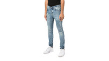 Men's Clothing Men Super Skinny Stretch Baggy Distressed Jeans Chain Trouser1