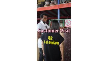Customers visit our abrasive belt factory