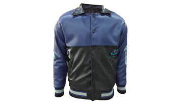 color block leather jacket