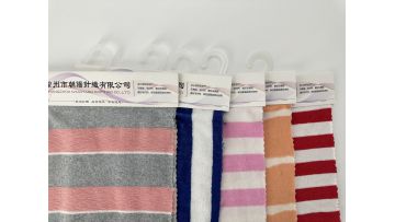 Striped jacquard terry