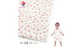 Wholesale Custom Soft 100%cotton 115gsm Crepe Dyeing Woven Printing Fabric Roll for Women Baby Garment1