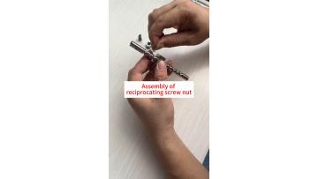 Assembly of reciprocating threaded screw nut