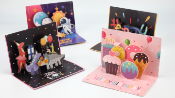 Custom Printing Funny Handmade Paper Happy Birthday 3D Pop Up Greeting Cards with Envelopes1