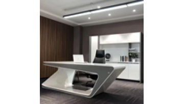 High-tech Luxury Available in White Gray Featuring a Drawer and Wireless Charging Capabilities Perfect CEO Executive Office Desk1