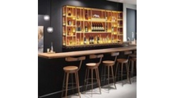 iron work Custom Living Room Cabinet European Style Wall Mounted  bar supermarket Display Storage wine rack1