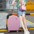 20''Rolling luggage set Student's trolley suitcase on wheels kid's Cartoon Cute rounded luggage for Girls Carry on suitcase