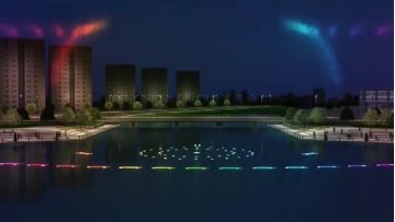 Linear dance musical fountain