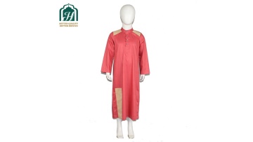 Islamic clothing boys Cotton Kaftan Indonesia Muslim Clothing Wholesale Islamic Kids Baju Kurung jubba1