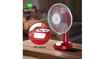 F111AT-12 Inch Rechargeable Table Floor Solar Fan AC DC with LED Light