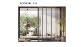 modern narrow bezel automatic sensor electric aluminum glass mosquito net sliding patio screen doors1