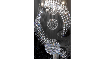 Beads stair chandelier