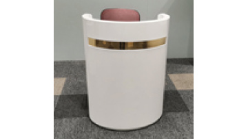 Mini Mini Cash Checkout Cheap Barber Hotel-sized Hair Salon Retail Store Showcases a Circular Standing Led Gold Reception Desk1