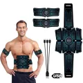 EMS Abdominal Gear Muscle Trainer Stimulator USB Connect Total Abs Press Toner Home USB Charged Gym Fitness Equipment Women Men