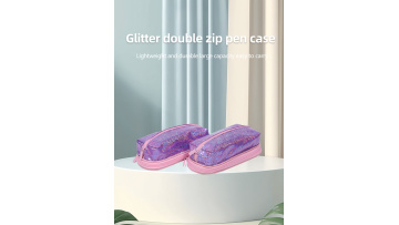 Purple Glitter pen case for kids
