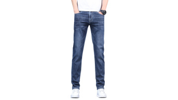 Skinny fit appliqued embroidery printing pattern denim jeans men slim ripped jean pants1