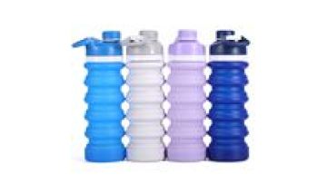 Custom Logo Led Collapsible Drink Bottle Sports Foldable Silicone Drinking Water Bottle1