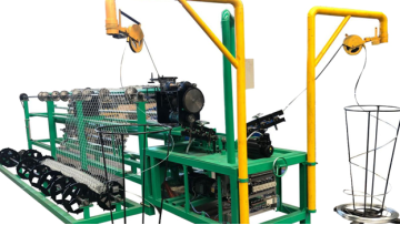 2 worms fully automatic chain link fence making machine compact roll1