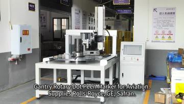 Aviation Customized Gantry Rotary Dot Peen Marking Machine