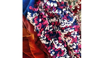 2021 latest high quality multicolor velvet sequins glitter dress blouse velvet fabric of dress1