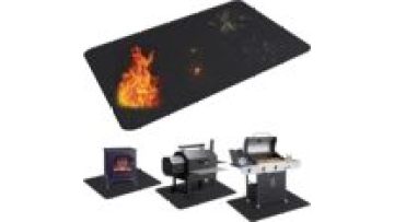 Double Sided Fireproof Grill Pad Indoor Fireplace Fire Pit Mat Oil-Proof Waterproof BBQ Protector Under Grill Mat for Grill1