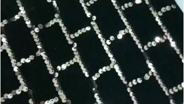 2020 Best-Selling Black Gold Rectangular Sequined Velvet  Simple  Garment Fabric1