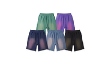 OEM Unisex Sweat Shorts Raw Edge French Terry Casual Fitness Vintage Acid Wash Shorts For Men1