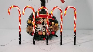 5 in 1 Solar Crutch Cane Christmas Light For Holiday Party Indoor Outdoor Garden Landscape Security Lawn Light1