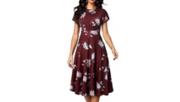 Women Ladies Long Print Flower Girls' Maxi Party Summer Mini Dress Lady Elegant Bridesmaid Casual Dresses1