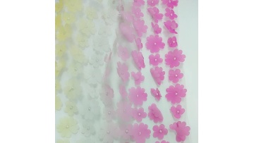 2024 New Tie-Dye Handmade Embroidery Mesh Wedding Dress For Evening Fabric1