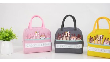 Custom Logo Reusable Insulated Fitness Lunch Picnic Bag New Fashion Cute Cartoon School Kids Food Delivery Cooler Bag Portable1