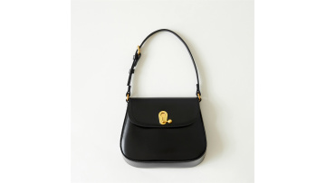 Classic Black Hand-Rubbed Grain Box Leather Bag