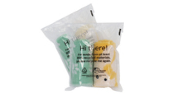 Recyclable biodegradable clear logo printed transparent plastic envelope sealable self adhesive bag with air hole GRS1