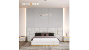BELOVED Modern Style Luxury King Size BedWith Switchable Widescreen Design Home Villa Bedroom Furniture Cowhide Wooden Frame Bed1