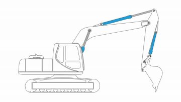 Hydraulic Cylinder for Medium to Large Excavators