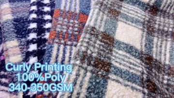 Popular Good display textile wholesale boucle fleece printing fabric roll 100% polyester fleece knitting fabrics for clothing1