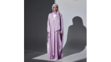 UNI New Modest Luxury Kaftan Abaya Set Lightweight Shimmer Summer Dubai Abaya with Matching Hijab Islamic Women Muslim Dress1