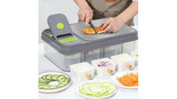 Multifunctional Manual Vegetable Cutter Stainless Steel Slicer Onion Potato Dicer Shredder with Hand Guard&Cutting Board1