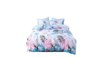 Queen's House Design your own Bedding Microfiber Fabric Floral Sheets Queen Quilt Bedding Set1