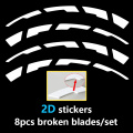 SKYEO 7 Colors 1 Inch Car Tyre broken Stripes Sticker 2D PVC Tyre Letterings for Motorcycle Autos Waterproof Decals Stickers