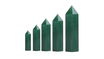 Aventurine Single Pointed Hexagonal Prism Beads Ornament 10SP1492