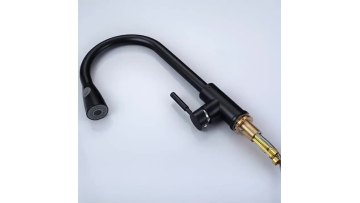 European High End Modern Matte Black Kitchen Tap Mixer with Sprayer for Apartment1