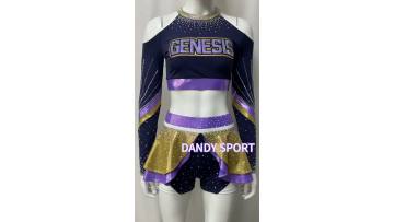 Sparkling crop cheer uniforms