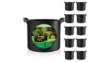 1 3 5 7 10 15 20 30 50 100 200 300 400Gallon Grow Bags Heavy Duty Container Thickened Nonwoven Fabric Plant Pots with Handles1