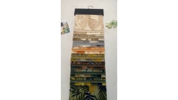 Multicolor Abstract Botanical Geometric Upholstery Fabric