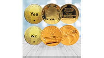 Wholesale Customized 3D Logo Double Sided Brass Challenge Coins Gold Plated Challenge Coins1