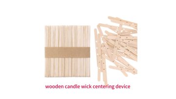 wooden candle wick device
